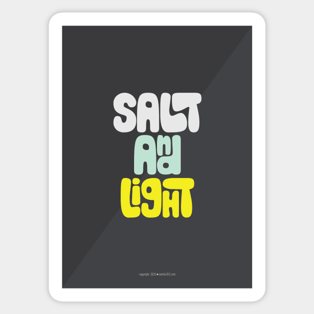 Salt and Light Sticker by greenoriginals